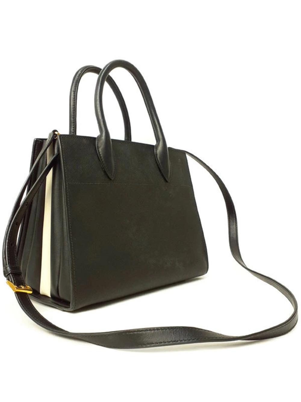 Prada Handbag Saffiano Leather Black